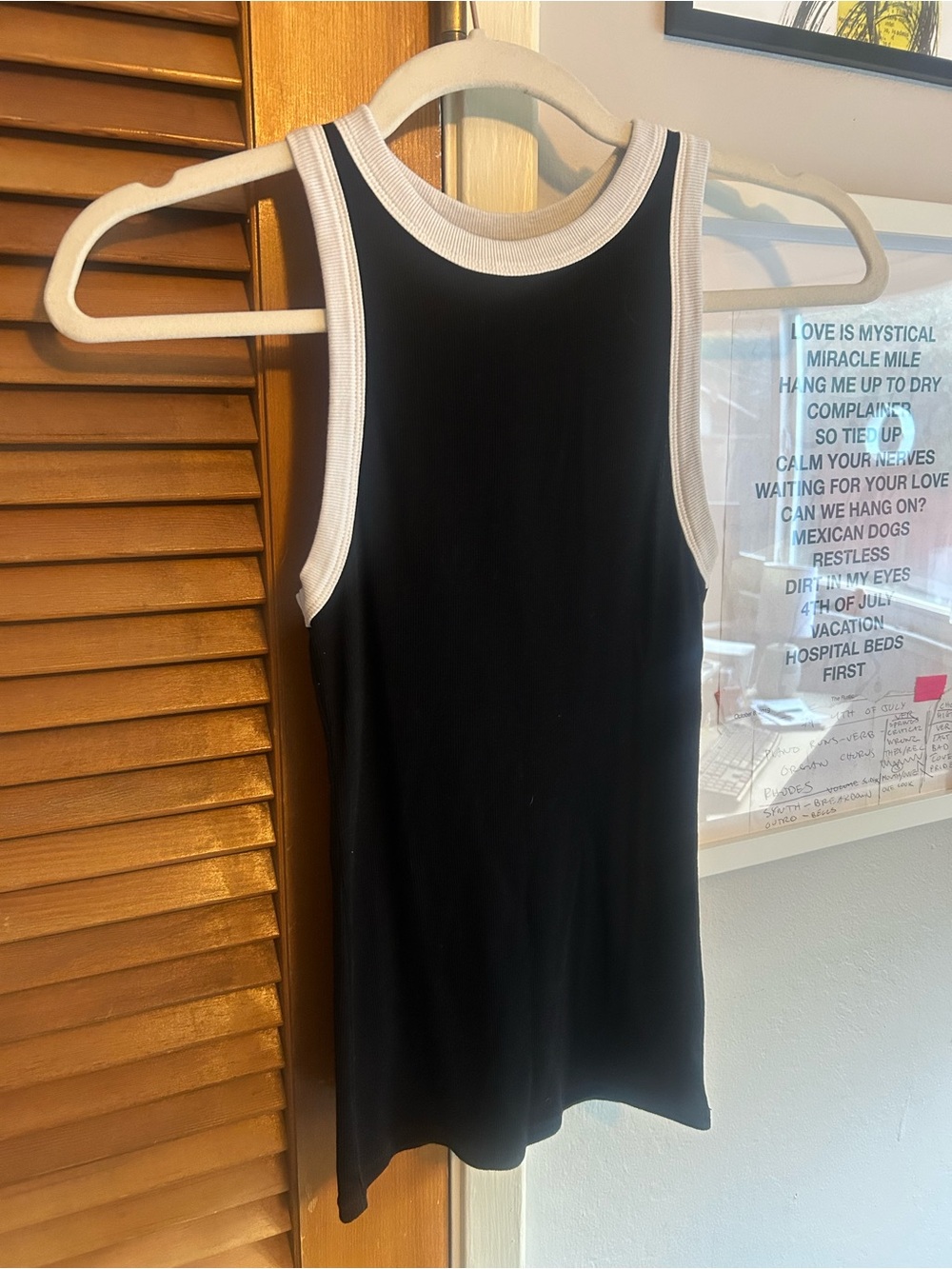 a new day Black Tank with White Trim - Women's Ribbed Sleeveless Top